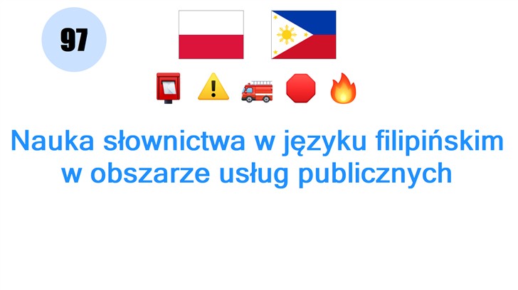 Nauka słownictwa w języku filipińskim w obszarze usług publicznych